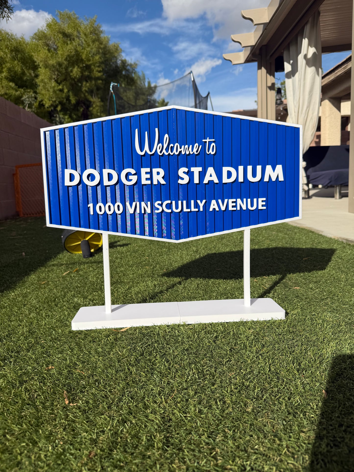 Extra large 3D printed Dodgers sign