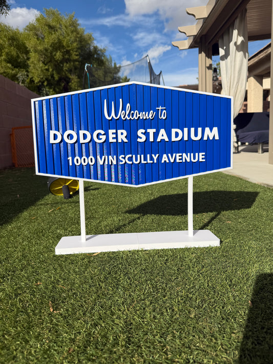 Extra large 3D printed Dodgers sign
